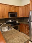 There are stainless steel appliances